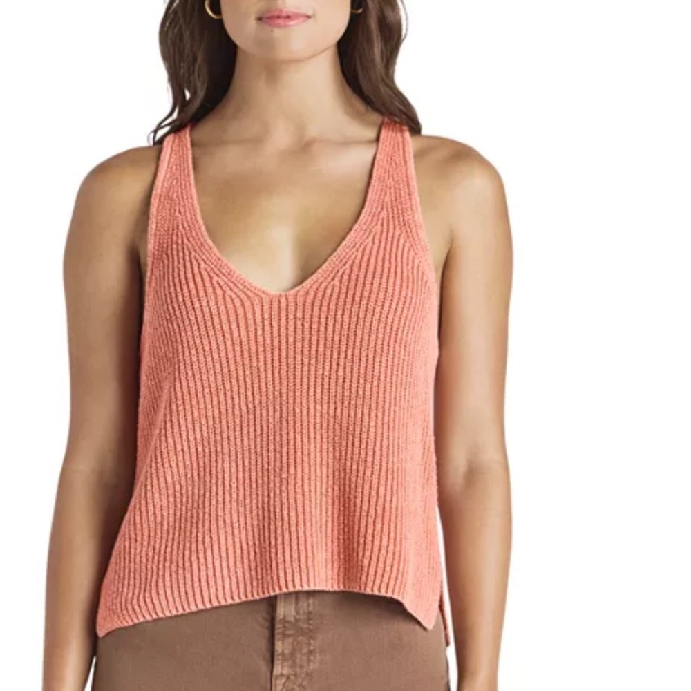 SPLENDID Deirdre V-Neck Sweater Tank Top